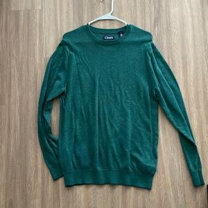 Chaps medium green fleece sweater